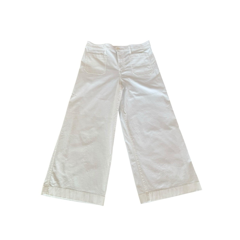 Lauren Ralph Lauren Pants Women 8P Wide Leg‎ Cropped  High Rise Cotton Stretch
